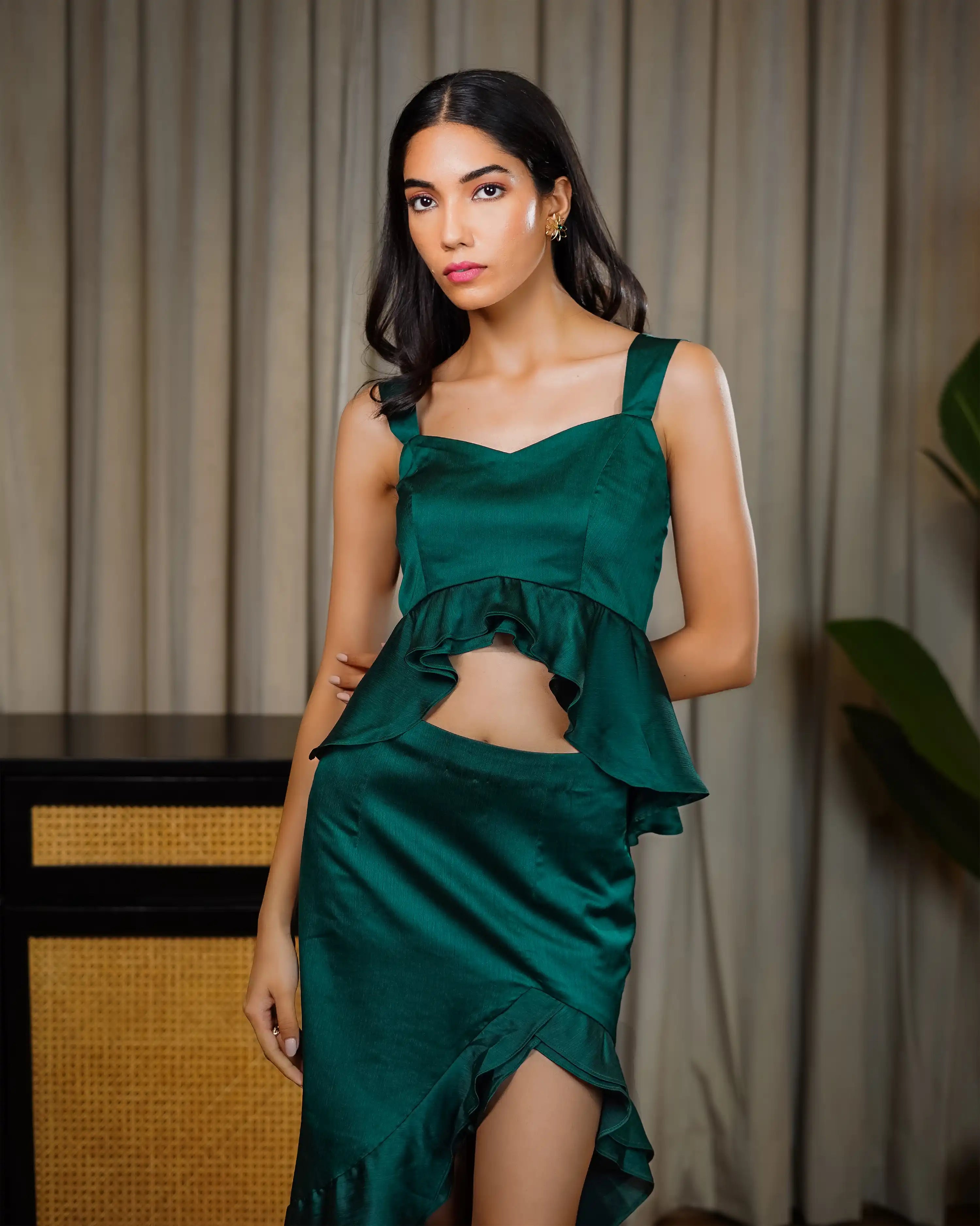 Daphne Hi-low Frill  Top